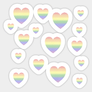 Pastel Pride Hearts Sticker